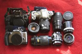 CANON E05 300 AND CANON 28-80 F3.5/5.6, Canon E05 3000V Body, Canon E05 1000F Body, Canon 50mm F1.8,