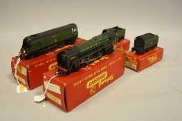 TWO BOXED TRI-ANG RAILWAYS OO GAUGE LOCOMOTIVES, 'Winston Churchill' No.34051 (R356S/R38) and '