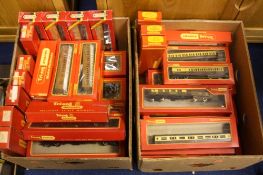 A QUANTITY OF BOXED TRI-ANG HORNBY AND HORNBY RAILWAYS OO GAUGE COACHING STOCK, mixture of mainly