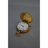 A LADIES 18K GOLD FULL HUNTER FOB WATCH, Reg 24748, approximately 33.4 grams