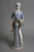 A BOXED LLADRO FIGURE, 'Yachtsman' No 5206, approximate height 34.5cm