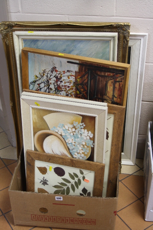 P. SHERWIN 'BURTON PARISH CHURCH', and still life of flowers by the same hand, both oils on board,