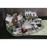A BOXED LIMITED EDITION LILLIPUT LANE SCULPTURE, 'Christmas Fayre' L2950, No.1032 with certificate