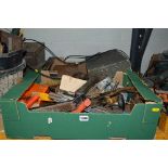 TWO TRAYS OF TOOLS, including measuring equipment, etc (2)