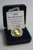 A 1997 PITCAIRN ISLANDS GOLD PROOF COIN $75