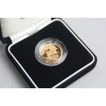 A GOLD PROOF 2003 SOVEREIGN, No 14054, box and papers