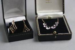TWO PAIRS OF 9CT EARRINGS