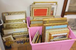 PAINTINGS AND PRINTS, three boxes of watercolours and assorted prints, including Oriental views,