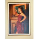 AFTER MARK SPAIN, 'The Red Dress', a limited edition print 120/250, signed and numbered in pencil,