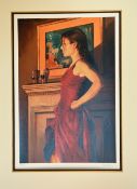 AFTER MARK SPAIN, 'The Red Dress', a limited edition print 120/250, signed and numbered in pencil,