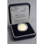 A 2000 GUERNSEY GOLD PROOF £25 COIN, boxed and with certificate