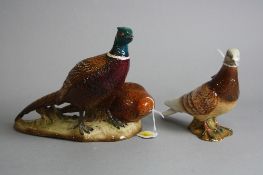 A BESWICK PIGEON, No 1838, 1st version, three stripes,(sd to front of base) and a Beswick Cock and