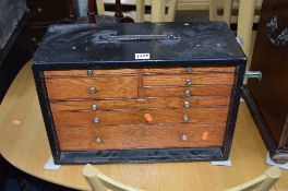 AN ENGINEERS TOOL CHEST, with eight assorted drawers and contents