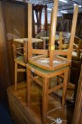 A PAIR OF VINTAGE STOOLS, and two others (4)