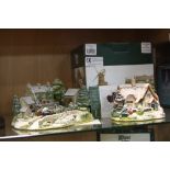 TWO BOXED LILLIPUT LANE SCULPTURES, 'Country Christmas' L2858 and 'Christmas Lights at The Bell Inn'