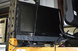 A GOODMANS 19' LCD TV, a Technika 19' LCDTV and a Toshiba DVD player (remote)(3)