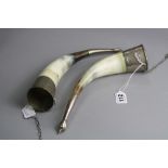 A PAIR OF DRINKING HORNS (sold on behalf of St Giles Hospice)