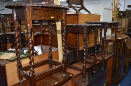 THREE VARIOUS OAK OCCASIONAL TABLES (3)
