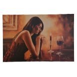 AFTER MARK BRAITHWAITE, 'Candlelit Thoughts', a limited edition print 10/95, signed and numbered