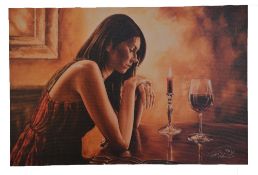 AFTER MARK BRAITHWAITE, 'Candlelit Thoughts', a limited edition print 10/95, signed and numbered