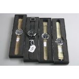 FIVE MIXED MODERN WRISTWATCHES, including Clifford & James etc