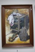 JOSETTE BRUAS (FRENCH, CONTEMPORARY) 'LA CHASIERE', oil on canvas, signed lower right, signed,
