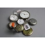 A MIXED LOT OF SIX POCKET WATCHES, and plated pocket watch (sd) (7)