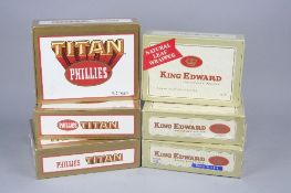 THREE BOXES OF TITAN PHILLIES CIGARS, and three boxes of King Edward Invincible De Luxe Cigars (50