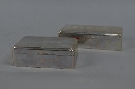 AN ELIZABETH II PLAIN RECTANGULAR CIGARETTE BOX, makers Adie Brothers, Birmingham 1962, length 16.