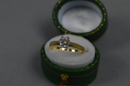 A MODERN DIAMOND SINGLE STONE 18CT RING MOUNT, set with an old European cut diamond estimated weight