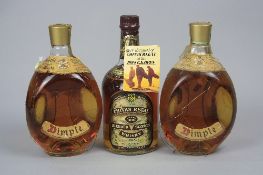 TWO BOTTLES OF DIMPLE SCOTCH WHISKY, (old bottling), 70% proof, 26 & 2/3 floz, together with a