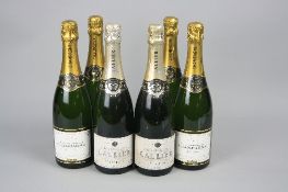 SIX BOTTLES OF CHAMPAGNE, 4 x The Sunday Times Wine Club Brut Reserve and 2 x Champagne Lallier