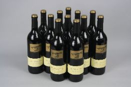 A BOX OF TWELVE BOTTLES OF 'BLACK STUMP' DURIF SHIRAZ 2010, 14%, 75cl, a highly commended wine
