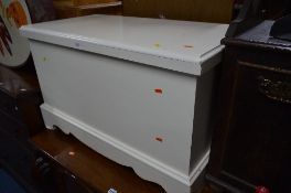 A PAINTED BLANKET CHEST