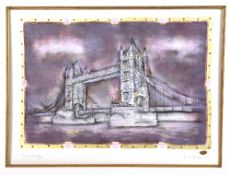 AFTER KEVIN BLACKHAM, 'Tower Bridge', a limited edition print embellished and signed by the