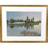 S.G. JENNINGS, 'The Evening Star', an original pastel drawing of a river scene, signed and dated