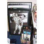 A COLLECTION OF PHOTOGRAPHS AND POSTERS ETC OF ARNOLD SCHWARZENEGGER and a signed photograph of