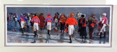 AFTER JAY KIRKMAN, a limited edition print, 'After The Race' 64/195, signed and numbered in