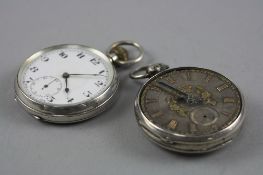 TWO SILVER POCKET WATCHES (s.d)