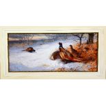 AFTER ARCHIBALD THORBURN, 'Pheasants in the Snow', a limited edition print 127/195, with