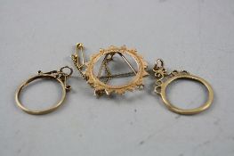 THREE 9CT SOVERIGN HOLDERS, total approximate weight 6.1 grams