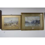 JOSIAH CLINTON JONES (1948-1906), Loch and Mountainous landscape, watercolour, dated 1898, signed