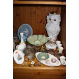 A GROUP OF CERAMICS, to include Wade Hedgehogs, Crabs, 'Dumbo', Royal Doulton 'Queen Victoria'