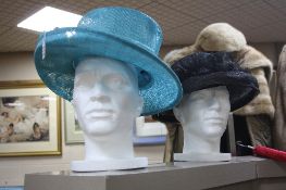FOUR VARIOUS LADIES HATS, with labels 'Max & Ellie', 'Victoria Ann' and 'Nigel Raymont'