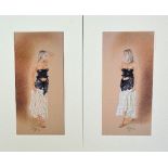 AFTER KAY BOYCE, 'Black Satin I ' and 'Black Satin II', a pair of limited edition prints, signed and