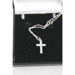 A 9CT CROSS NECKLACE, 2.6 grams