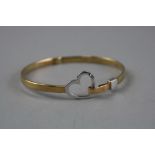 A 9CT BOXED HEART BRACELET, total weight approximately 16.1 grams