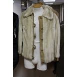 A TISSAVEL OF FRANCE FAUX FUR JACKET AND A SUEDE COAT (2)
