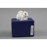 A BOXED ROYAL CROWN DERBY BABY RABBIT PAPERWEIGHT