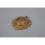 A 9CT MEDAL (UNNAMED) total weight approximately 9.7 grams